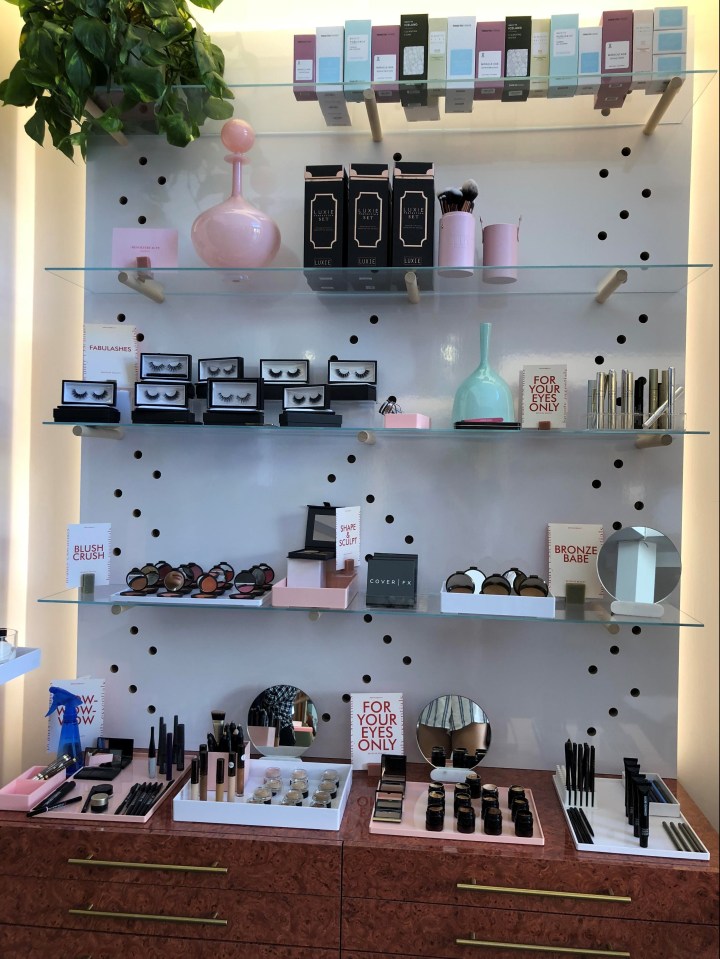 revolve beauty shelf